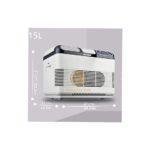 15L Portable Refrigerator,Car Fridge Cooler,Hot and Cold Function Small Mini Fridge for Car, Truck