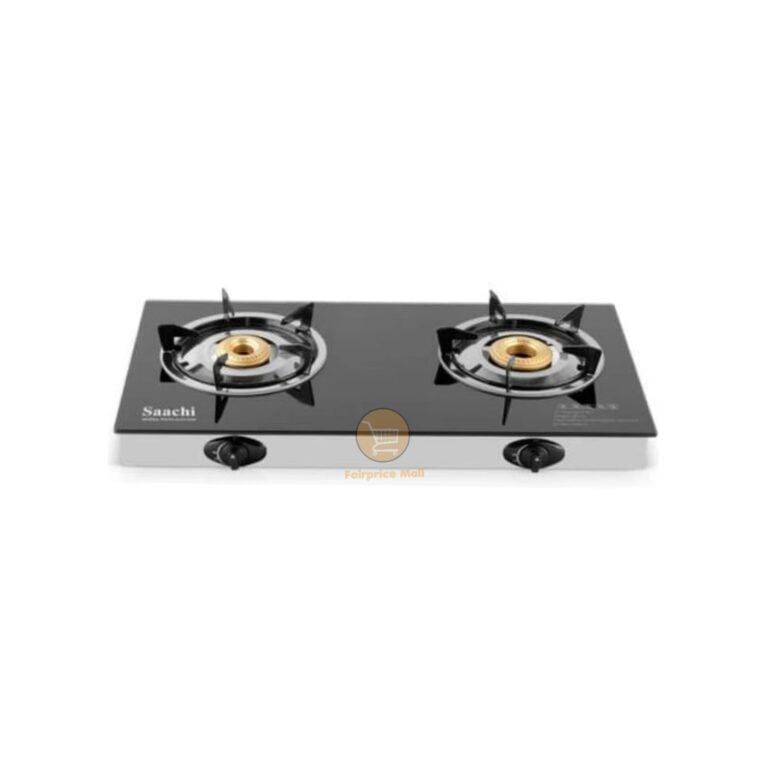 Saachi Double Burner Glass Gas Stove NL-GAS-5248-BK – Black