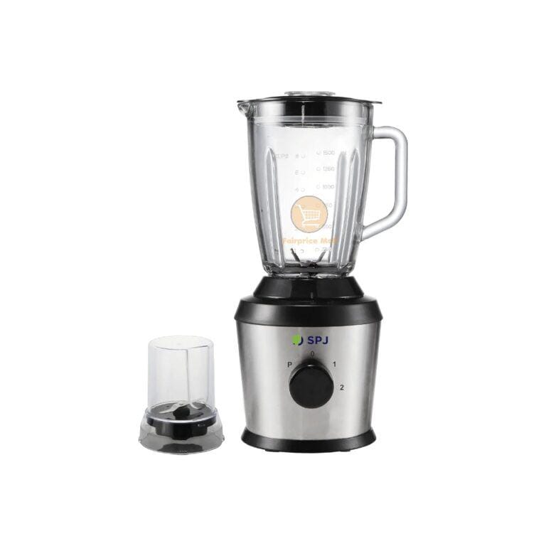 SPJ Professional Blender 2-In-1 Glass Jar 1.5L BLINU-15L06 – Silver & Black