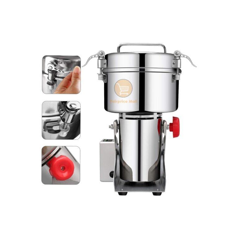 Hoffmans 400g Electric Herb Grain Grinder Cereal Milling Flour Powder Machine  HM-9084 -Silver