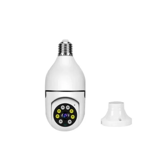 Security Camera with E27 Light Bulb Socket A6 - White