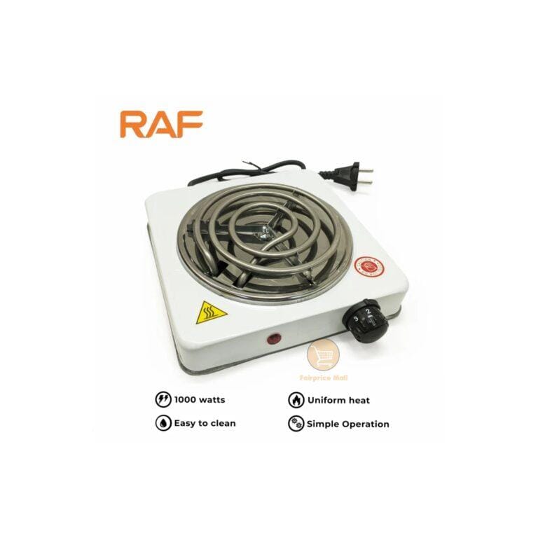 Raf Single Coiled Electric Hot Plate Cooker R.8010B – Uniform Heating – 1000W