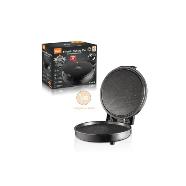 Raf Electric Baking Pan /Raf R.5412 Electric Pizzeria Pan / 1100W / 220V - Black
