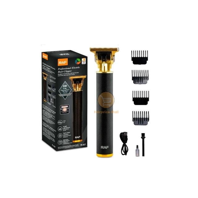Raf Cordless Hair Trimmer / RAF R.427 Beard Mustache Hair Clipper 5W | Black