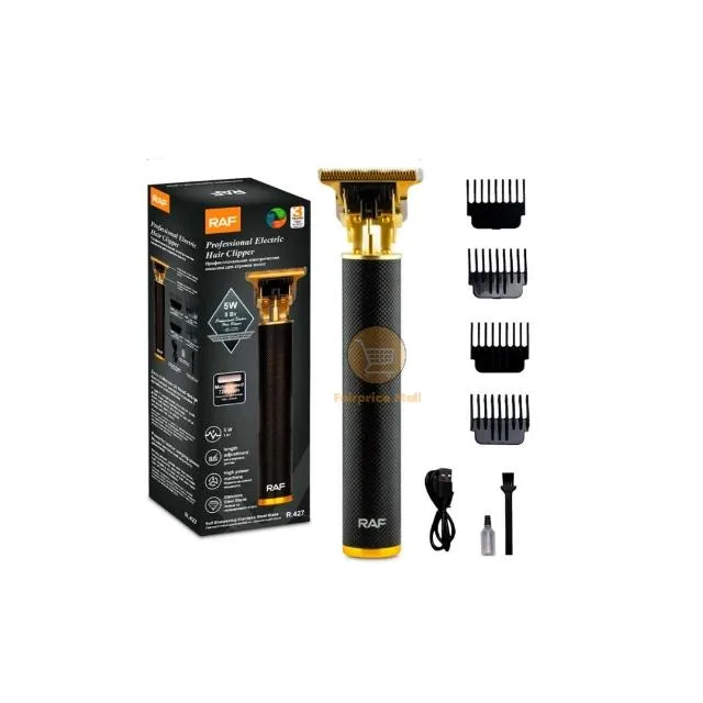 Raf Cordless Hair Trimmer / RAF R.427 Beard Mustache Hair Clipper 5W | Black