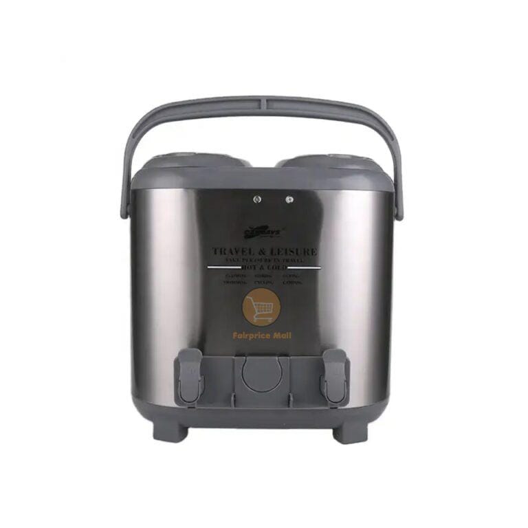 Daydays 15Litres Twin Hot & Cold Thermos Tea Coffee Water Flask | Water Jug Silver