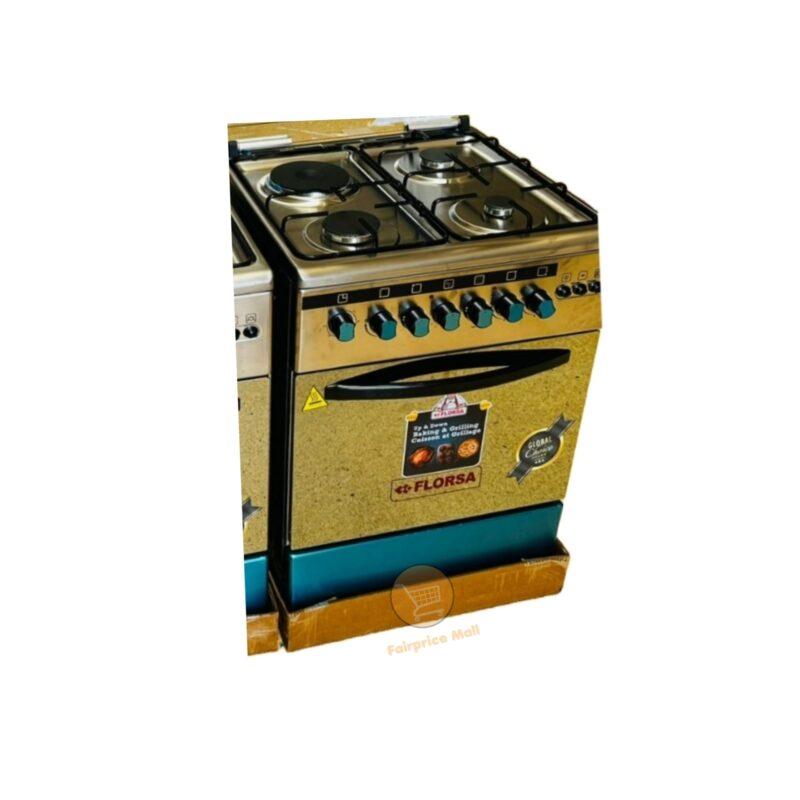 Florsa Cooker 3Gas + 1 Electric Plate 60x60cm, Electric Oven