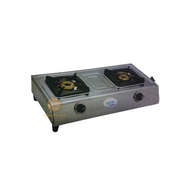 Lucid Stainless Steel Double Burner Gas Stove - Big