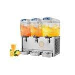 Pixel Electric Commercial Triple Juice Dispenser, 18Lx3 - White
