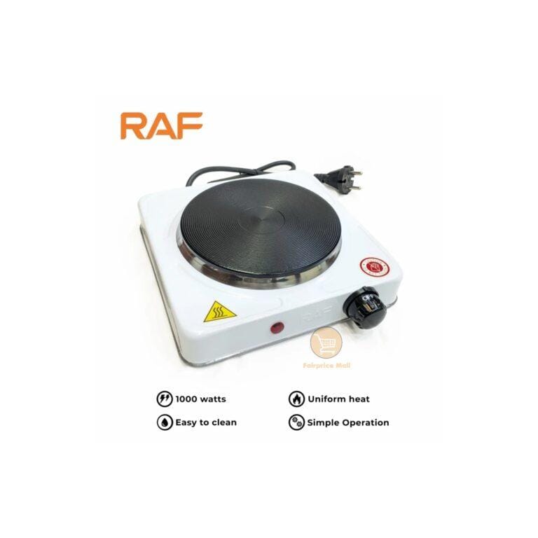 Raf Single Electric Hot Plate Stove Cooker R.8010A – Uniform Heating – 1000W
