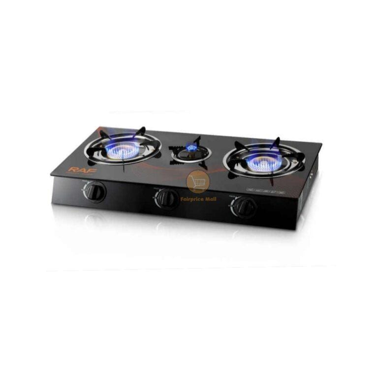 Raf Triple Burner Cooking Gas Stove Glass Top R.8052