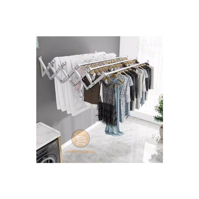 Retractable Foldable Wall Mounted Clothes Rack Hanger Drying Rack 80kg max weight