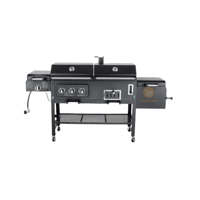 4 in 1 Outdoor Large Gas And Charcoal Grill Combo Smokeless Barbecue Bbq Commercial Grill Trolley With Smoker Oven