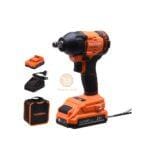 Harden 20V Brushless Cordless Impact Wrench 300Nm 1/2" Drive with 2pcs battery & 1pc Charger 756424