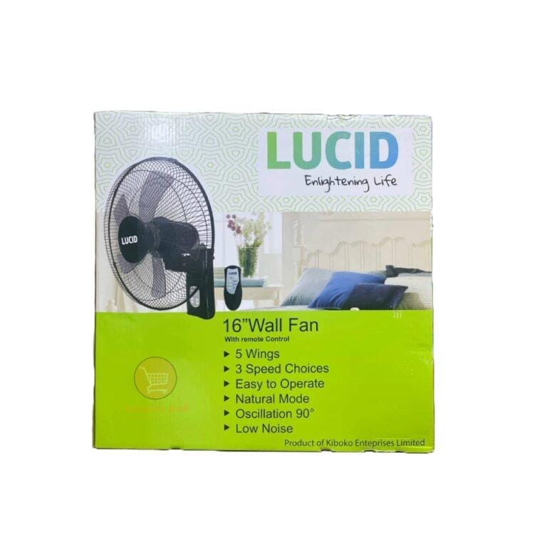 Lucid 16 Inch Wall Fan With Remote Control