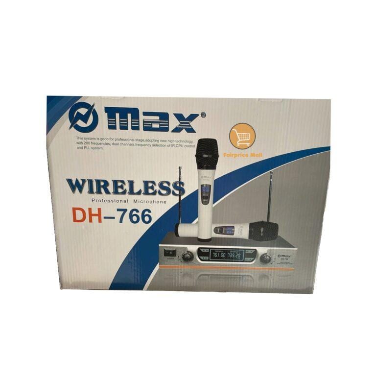 Max DH-766 UHF Wireless Microphone Dual Channel Set