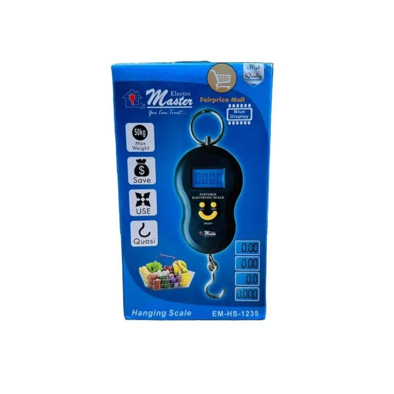 Electro Master 50kgs Portable Electronic Weighing Scale | EM-HS-1235