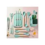 19pcs Silicone Kitchenware Utensil Set - Green