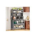 5 Tier Kitchen Storage Rack Organizer / Multi-Function Flip Door Storage Cabinet