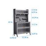 5 Tier Kitchen Storage Rack Organizer / Multi-Function Flip Door Storage Cabinet