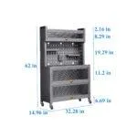 5 Tier Kitchen Storage Rack Organizer / Multi-Function Flip Door Storage Cabinet