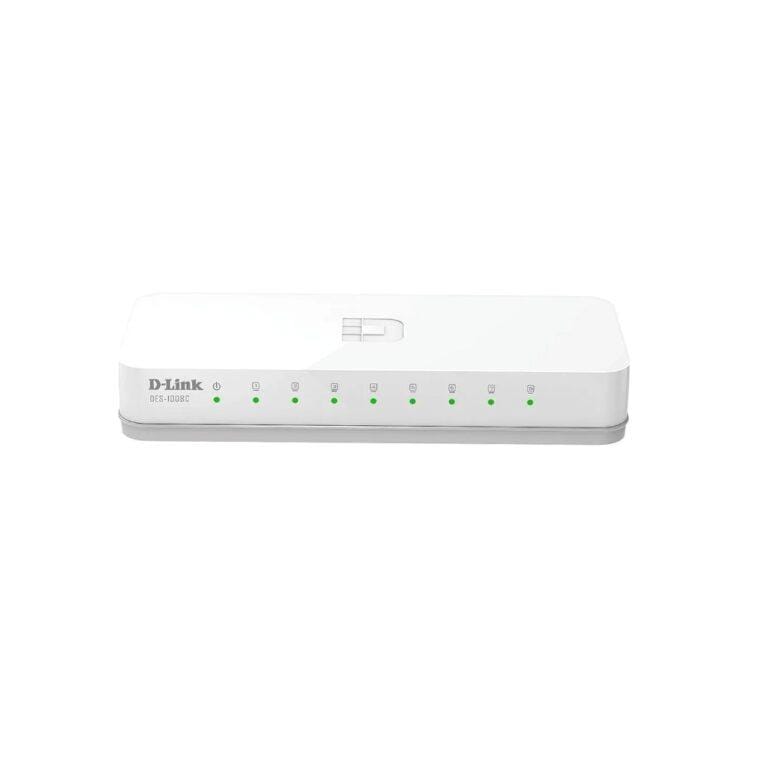 D-LINK DES-1008C 8-Port 10/100 Desktop Switch - White