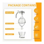 Honey Dispenser - Beautiful Honeycomb Shaped Pot Dispenser