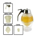 Honey Dispenser - Beautiful Honeycomb Shaped Pot Dispenser