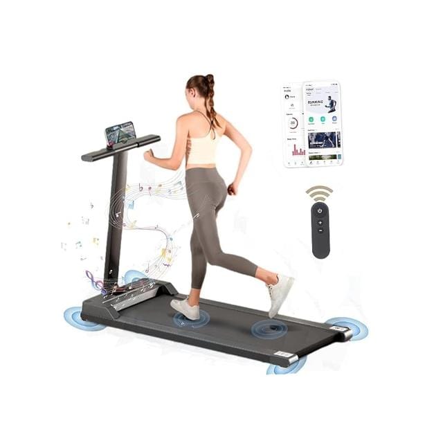 Folding Under Desk Electric Treadmill with Bluetooth and Remote Control 110kg