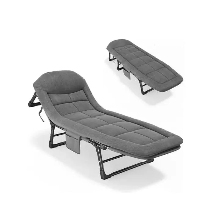 Foldable Camping Cot for Adults , Portable Folding Bed with 6 Adjustable Positions