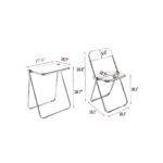 Transparent Acrylic Folding Table & Chair Set