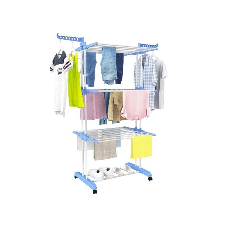 Heavy Duty 4-Tier Foldable Cloth Drying Stand Rack