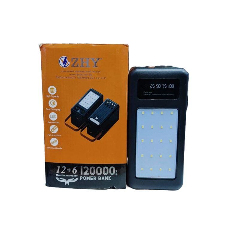 Premium ZHY 120000mah Power bank With Big LED Lights