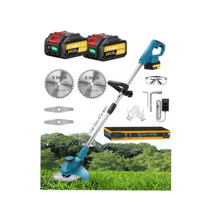 24v Rechargeable Grass Cutter / Lawn Mower with 2 Batteries