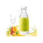 Portable Fruit Juicer 500ml, 6 Blades Design Juice Blender, Wireless Portable Usb Charging Juicer Cup, For Fresh Juice, Smoothies And Shakes,White