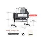 Baby Bedside Crib, Newborn Bedside Sleeper Baby Bassinet Bed with Large Storage Basket,  Co Sleeper Baby Bed