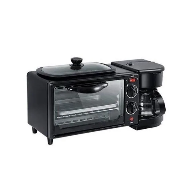 Berhome 3 in 1 Home Breakfast Machine Maker Coffee Frying Pan Bread