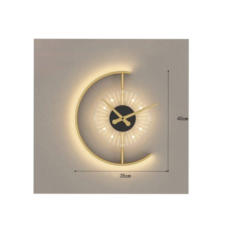 Modern Wall Clock with Light