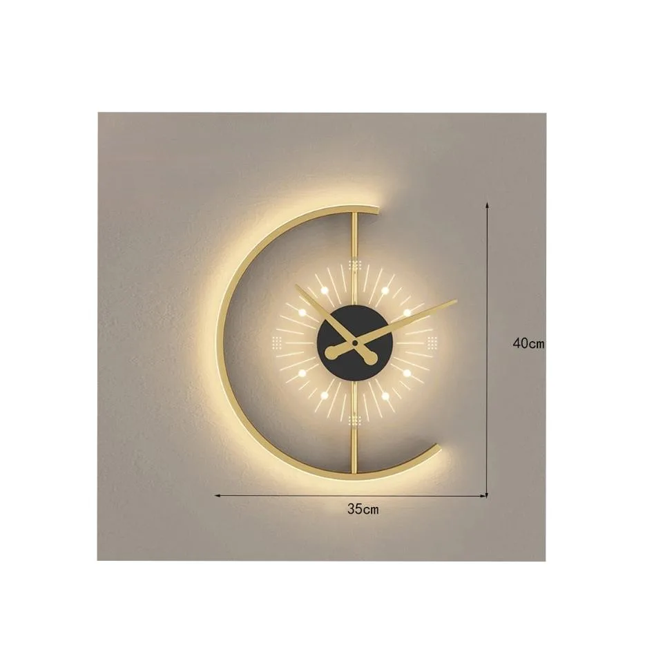 Modern Wall Clock with Light