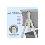 Baby Bassinet Bedside Sleeper, 3 in 1 Bedside Bassinet for Baby with Mosquito Nets and Wheels, Large Storage Bag