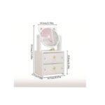 1pc Desktop Cosmetic Organizer Box, Multi-Functional Drawer Style Makeup Dressing Mirror, Skincare, Jewelry Storage Stand