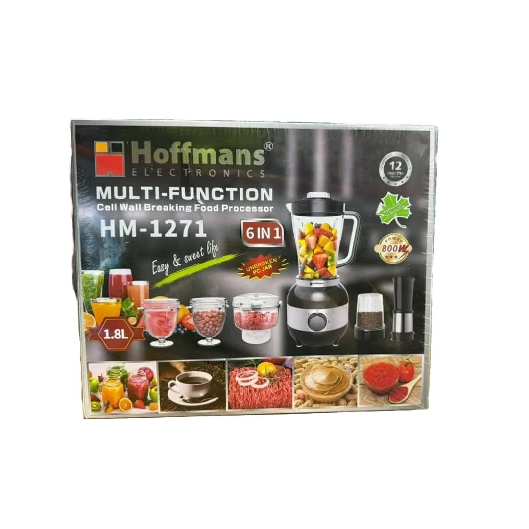 Hoffmans 6 in 1 Food Processor hm-1271 800w