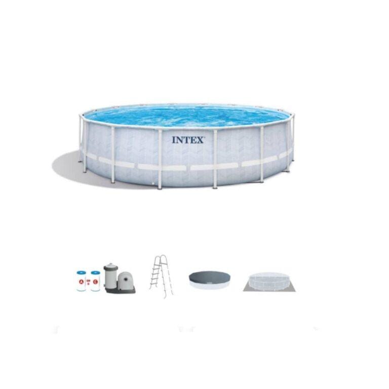 Intex Prism Frame Premium Round Swimming Pool Set 4.57mx1.22m