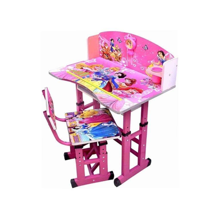 Kids Study Table and Chair Set, Height Adjustable
