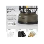 Rechargeable Portable Camping Lantern | Retro Camping Lamp | Waterproof Hanging Lamp 1pc