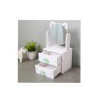1pc Desktop Cosmetic Organizer Box, Multi-Functional Drawer Style Makeup Dressing Mirror, Skincare, Jewelry Storage Stand