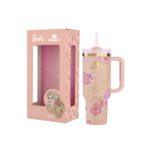 Barbie x Stanley Legends Flowstate Quencher 4 Tumbler 1.18L 80's Just Peachy Vaccum Cup