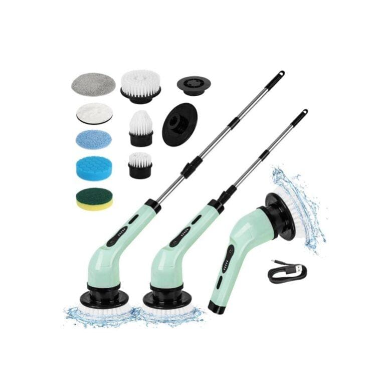 Wireless Rotatable 9-in-1 Electric Cleaning Brush For Windows Toilet Kitchen Wall Cleaner LED Display Handheld Shower Scrubber
