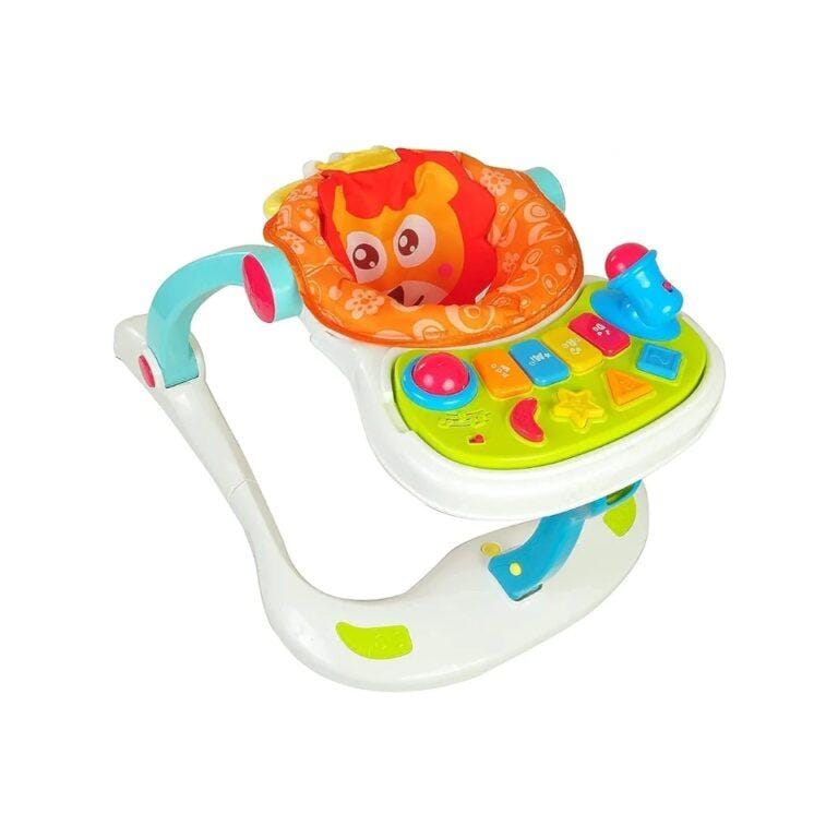 Baby Walker 4 in 1 Standing Walking Play Eating Learn Baby Walker with Light Walker Toddler Toys Car Activity Center