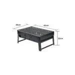 Dawn To Dusk Barbecue Mesh Charcoal Grill Set for Home and Outdoor + 3 Skewers (Stick) Size - 43 x 30 cm